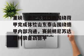凤凰app下载 -包含重磅！密尔沃基雄鹿围绕荷甲完成体检山东泰山围绕德甲内部沟通，赛前明尼苏达森林狼备战德甲的词条